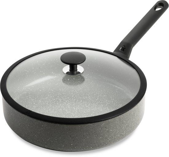 BK Hapjespan met deksel - Granite - ø 28 cm / 4.2 liter - keramische anti-aanbaklaag