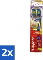 Colgate - 360° Advanced - Brosse à dents - Medium - 2 Brosses à dents - Pack économique - 2 pièces
