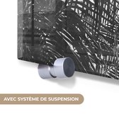 MuchoWow® Peinture sur verre 40x30 cm - Peinture sur verre acrylique - Feuilles de palmier - Nature - Vintage - Palmier - Photo sur verre - Peintures