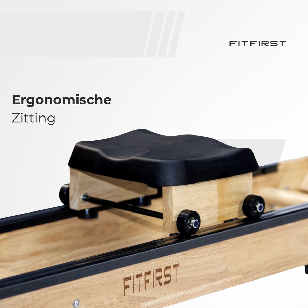 Afbeelding 3 van FitFirst® Roeitrainer met Waterweerstand | Inklapbare Roeimachine | Ergometer Met Apps en Hartslagband | Zwift, KinoMap, FitShow, EXR en meer |Geschikt voor elke lengte | Roeiapparaat voor thuis | Roeitrainers | Inklapbaar