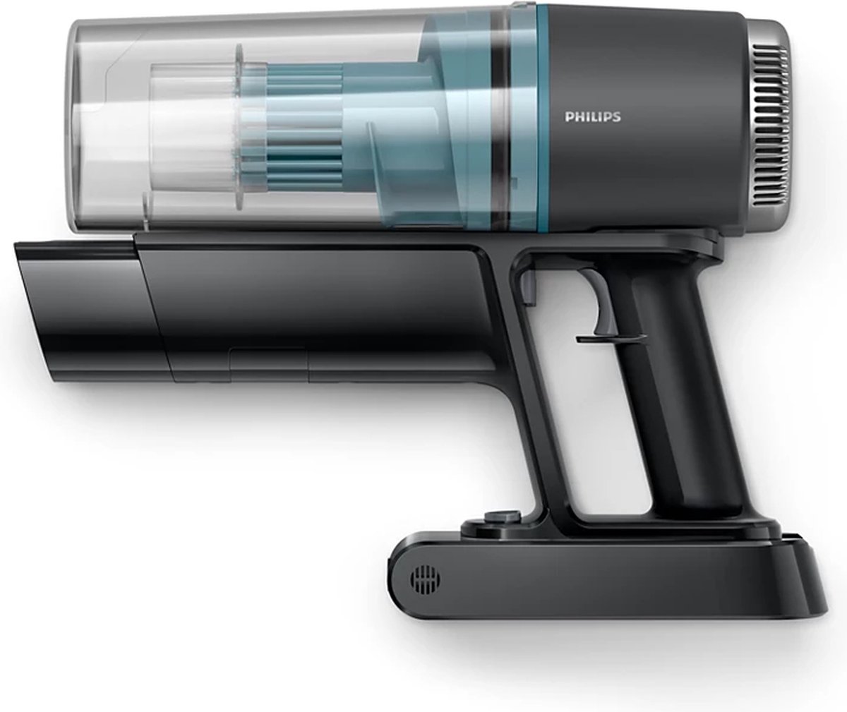 Philips Steelstofzuiger Met Dweilfunctie XC3133/01 - Draadloos - Zuigmond met LED verlichting - Zonder Zak - Handstofzuiger - Alle Vloertypen - Matzwart — afbeelding 4