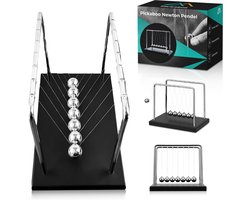 Pickaboo Newton cradle XL - Hoogwaardige Newton Pendel - Decoratie - Natuurkunde - Ballen - Ballanceerballen - Nieuwste model