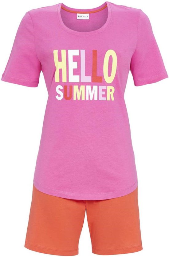 Roze shortama zomer katoen - Roze - Maat - 42