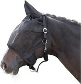 Holland Animal Care Halster met geïntegreerd Vliegenmasker Pony - 55.7 x 36.2 x 14.8 cm - Polyester - Klittenband - Oorbescherming - Zwart