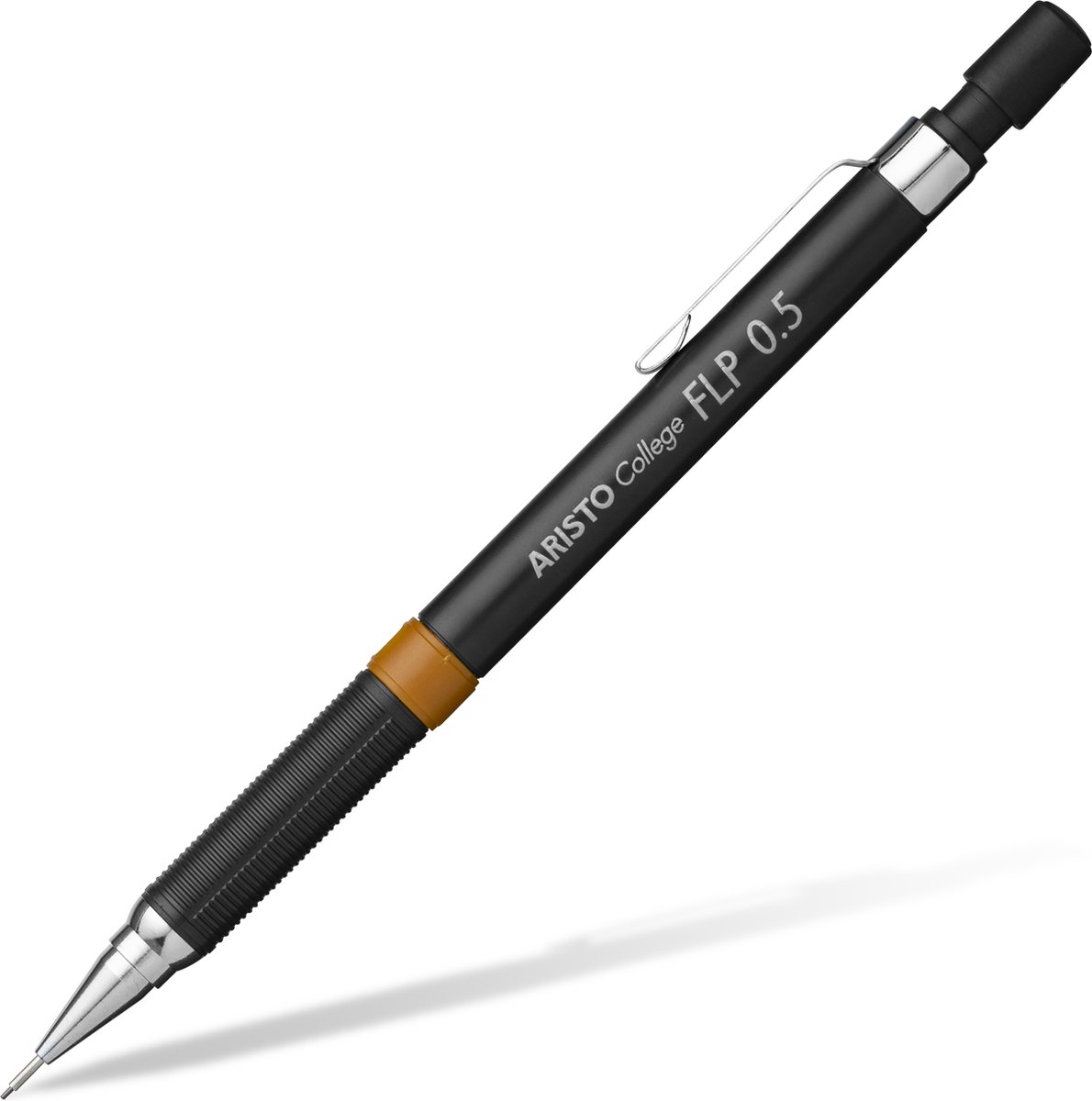 Aristo vulpotlood - College FLP - lijnbreedte 0,5mm - hardheid HB - met gum - zwart/oranje - AR-23555