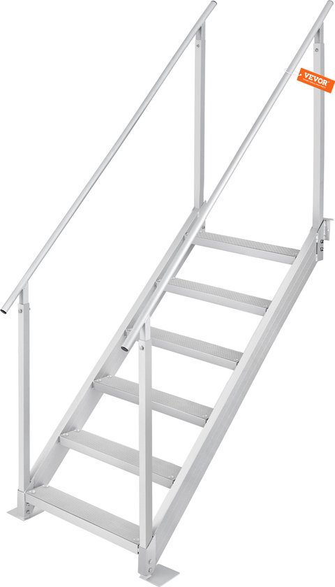 zwembadladder, 4-trede trap met dubbele leuningen, zwembadinstap, draagvermogen van 136 kg, voor 122-137 cm ingebouwde en bovengrondse zwembaden op elk terras, zowel binnen als buiten | NL zwembadladder, 4-trede trap met dubbele leuningen, zwembadinstap, draagvermogen van 136 kg, voor 122-137 cm ingebouwde en bovengrondse zwembaden op elk terras, zowel binnen als buiten | NL