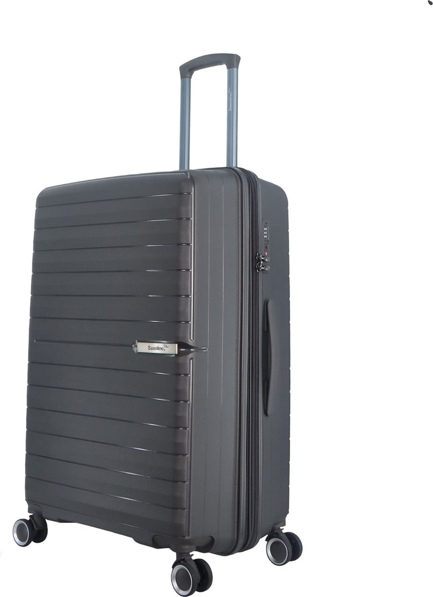 Saxoline Blue – Resort | Harde Koffer / Valies /Trolley – Large (102L) – Anthraciet - Antraciet / Large