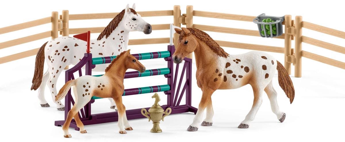 schleich HORSE CLUB - Lisa's toernooitraining - Kinderspeelgoed - Paarden speelgoed - 3 Appaloosa's en Hindernissen - 17 onderdelen — afbeelding 16