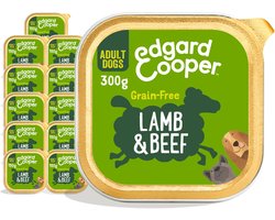 18x Edgard & Cooper Kuipje Honden Natvoer Hondenvoer Lam - Rund 300 gr
