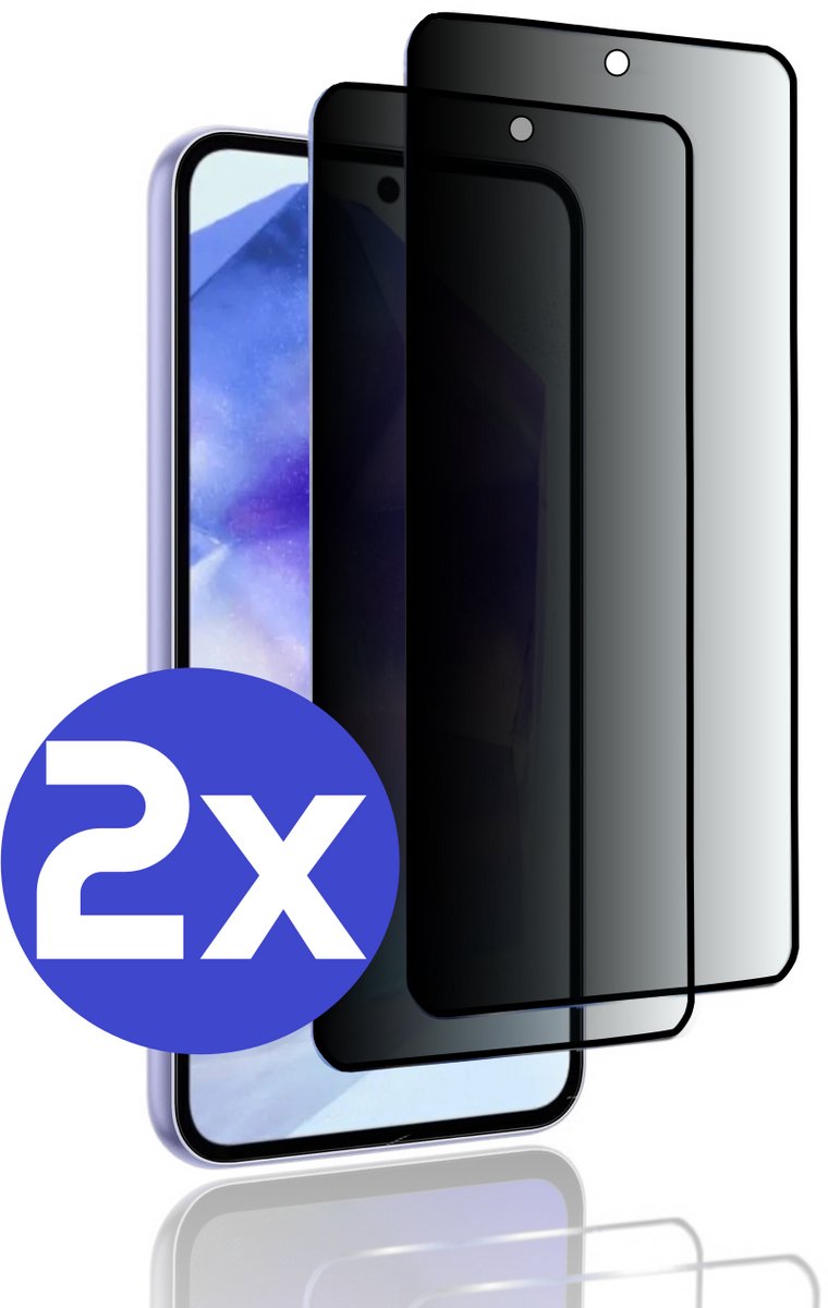 ArmorDrop Privacy Screenprotector Geschikt Voor Samsung A55 - Gehard Glas - 2 Stuks