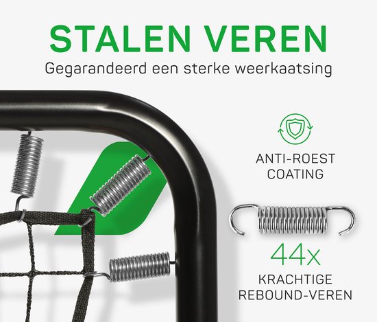 Op zoek naar een rebounder? Voetbal goal 124x124 cm - Vikingchoice.nl