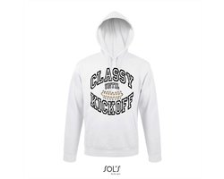 Hoodie 3-161 Classy until Kickoff - Wit, xxL