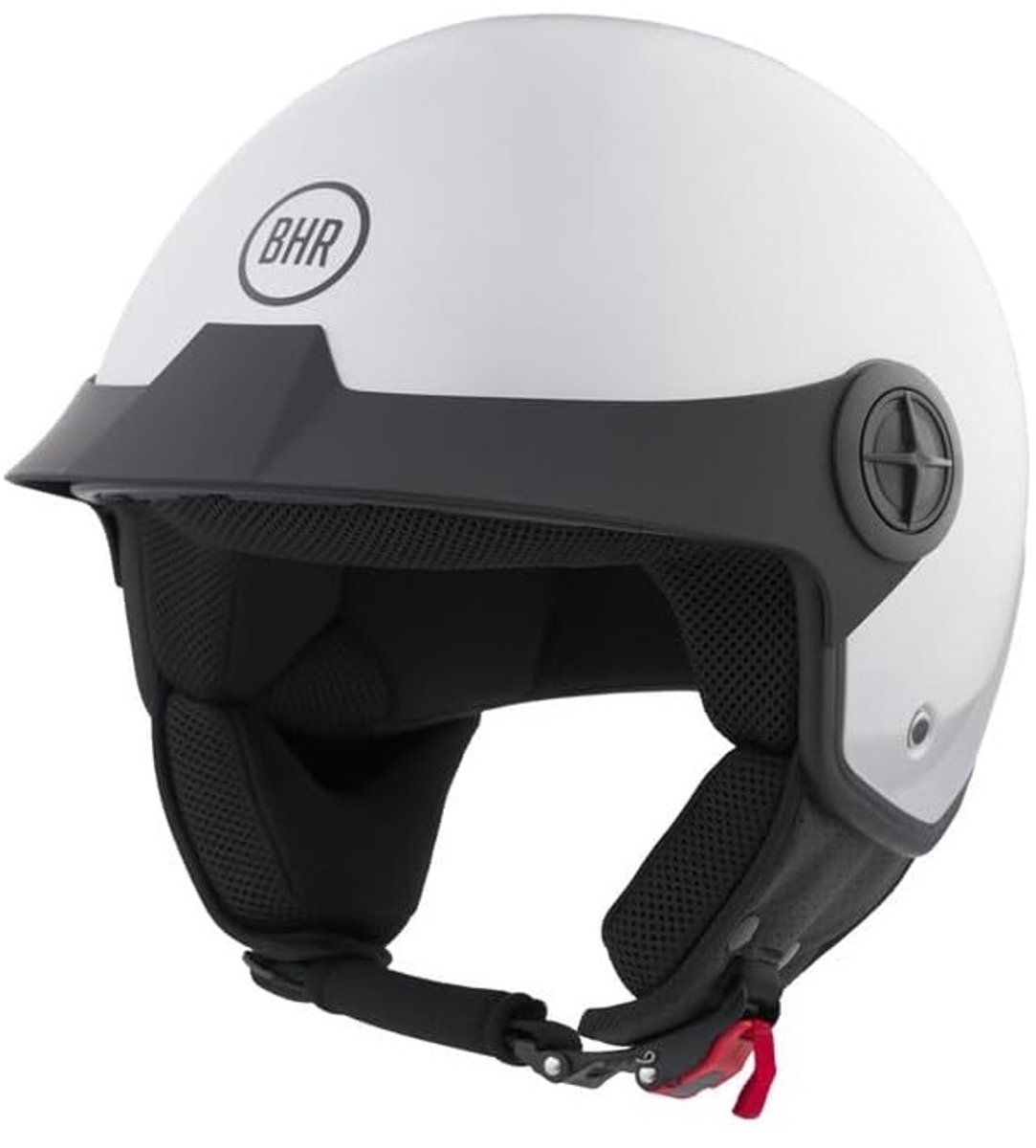 BHR 833 - Peak Jethelm - ECE goedgekeurd 22.06 - Geschikt als Scooter Brommer Motor Snorfiets Helm - 57/58 cm - M - Zilver