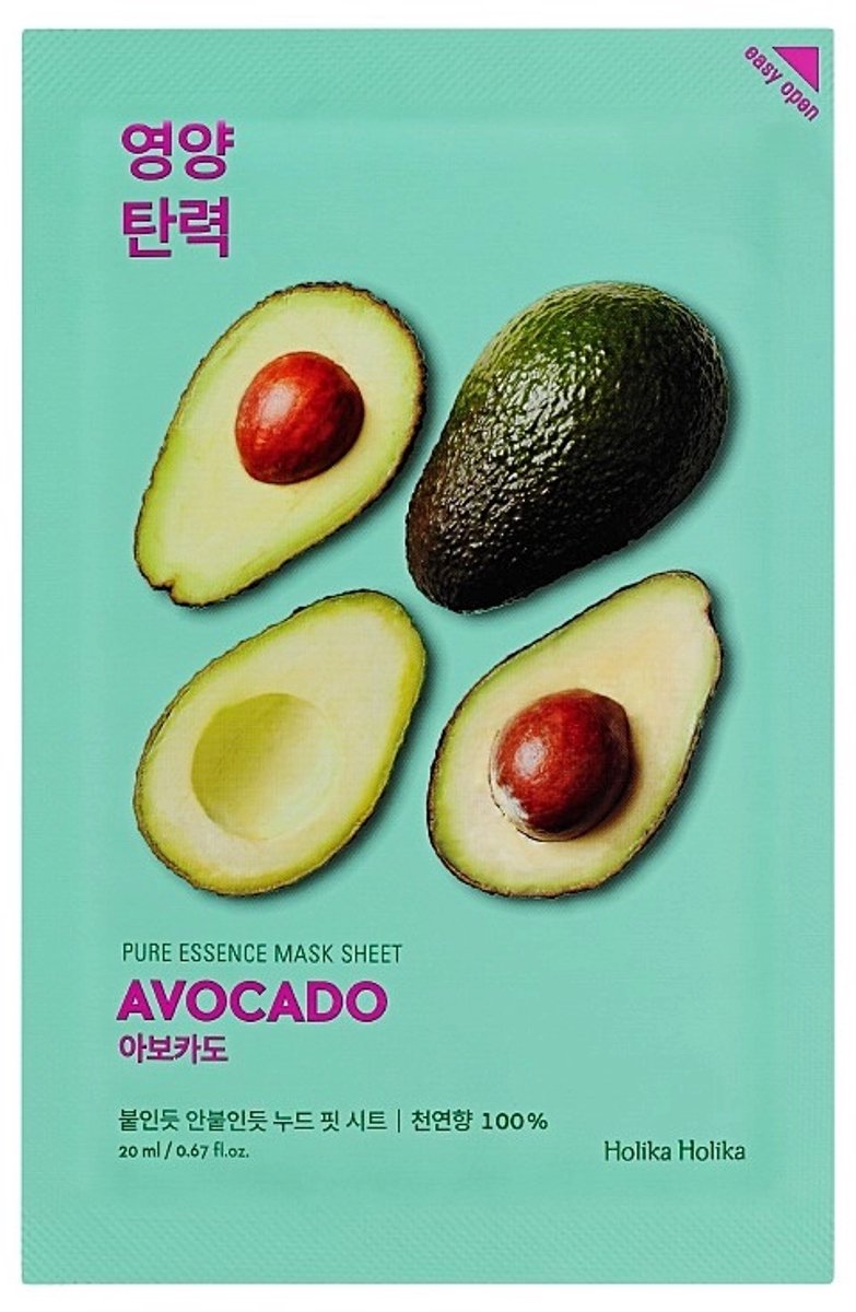 Goedkoopste Holika Holika Pure Essence Mask Sheet Avocado - gezichtsmasker - 20 ml