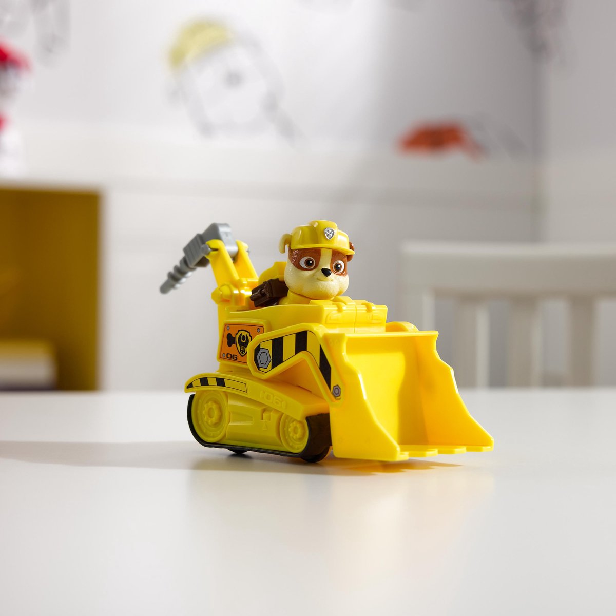 PAW Patrol - Rubble’s Bulldozer - speelgoedauto met speelfiguur - 68% gerecycled plastic - duurzaam speelgoed — afbeelding 10
