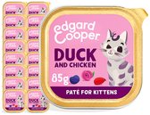 Edgard & Cooper Kattenvoer Graanvrij Natvoer voor Katten Junior Gesteriliseerde of Actieve Kitten Kat Natuurlijke Heerlijke Paté 85g x 16 Verse Eend & Kip, Smakelijk en Uitgebalanceerd, Vers Vlees