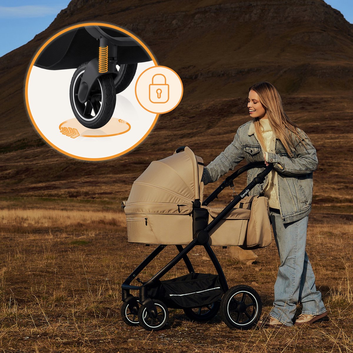Lionelo Meril 3in1 Kinderwagen met - afbeelding 3
