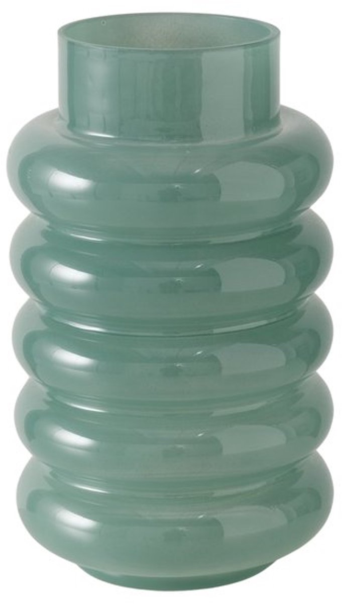 Boltze - Vaas - Bloemenvaas - Glas - Groen - Ribbo - 25cm
