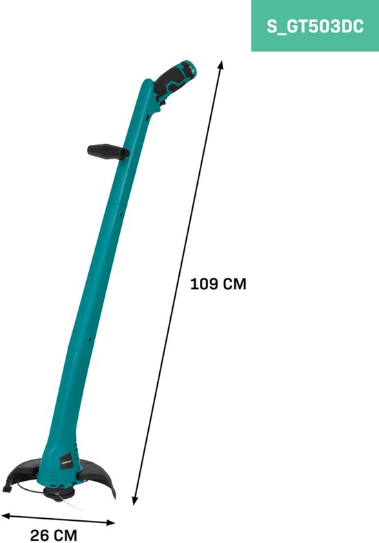 VONROC Grastrimmer 12V - Incl. Accu, usb-c kabel en draadspoel van VONROC — afbeelding 3