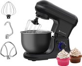 Bol.com KitchenBrothers Keukenmachine - 1200W - Keukenrobot - 5L - Mixer met Mengkom - Keukenmixer - Matzwart aanbieding