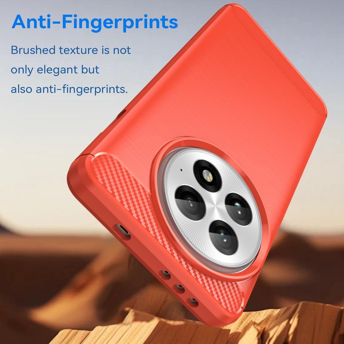 Mobigear Hoesje geschikt voor OnePlus 13 Telefoonhoesje Flexibel TPU | Mobigear Brushed Slim Backcover | 13 Case | Back Cover - Rood