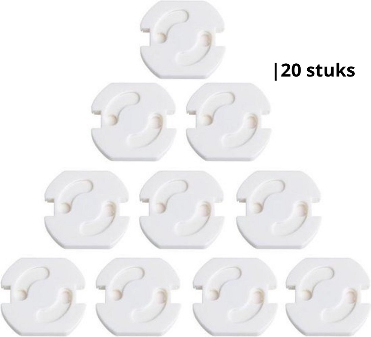 Knaak Stopcontact Beveiliging 20 Stuks - Zelfklevend - Bescherming - Kind - Baby - Veiligheid - Wit