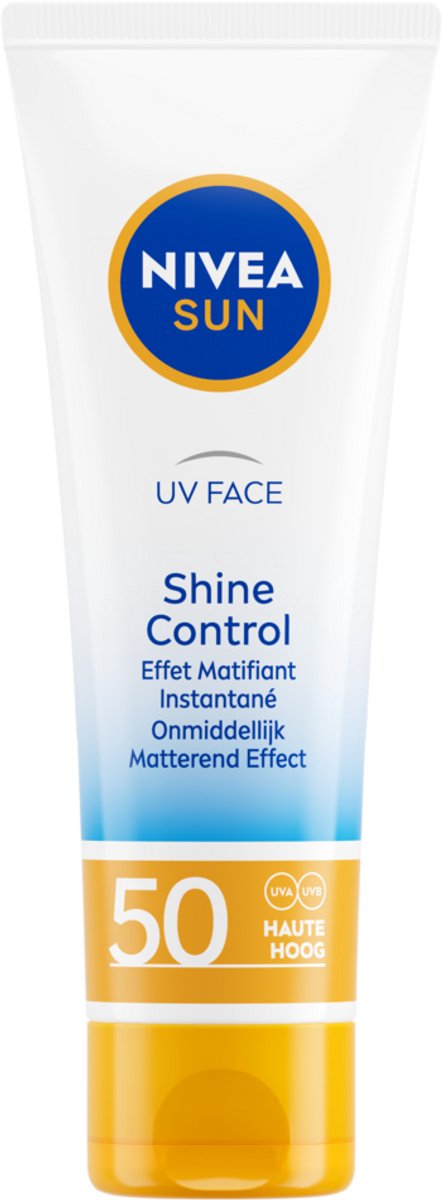 Goedkoopste NIVEA SUN Face Shine Control Zonnebrand Gezicht - SPF 50 - Matterend Effect - Zonnebrandcrème - 50 ml
