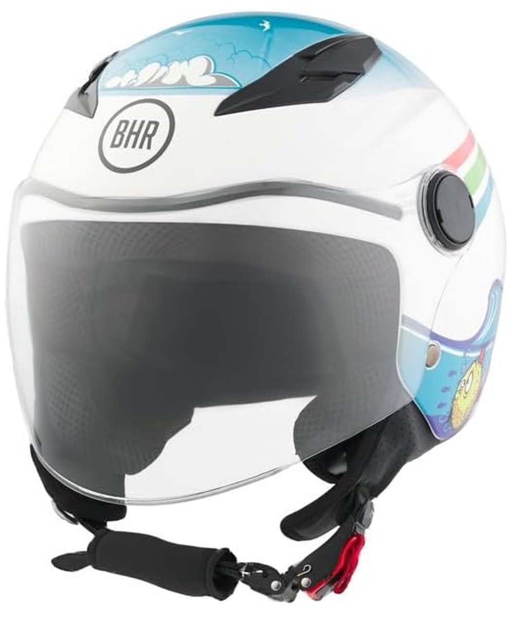 BHR 838 Kids – Kinderhelm Scooter – Veiligheid voor uw Kind – Scooterhelm voor Kinderen – Kinderhelm Motor - Oceaan – Maat S
