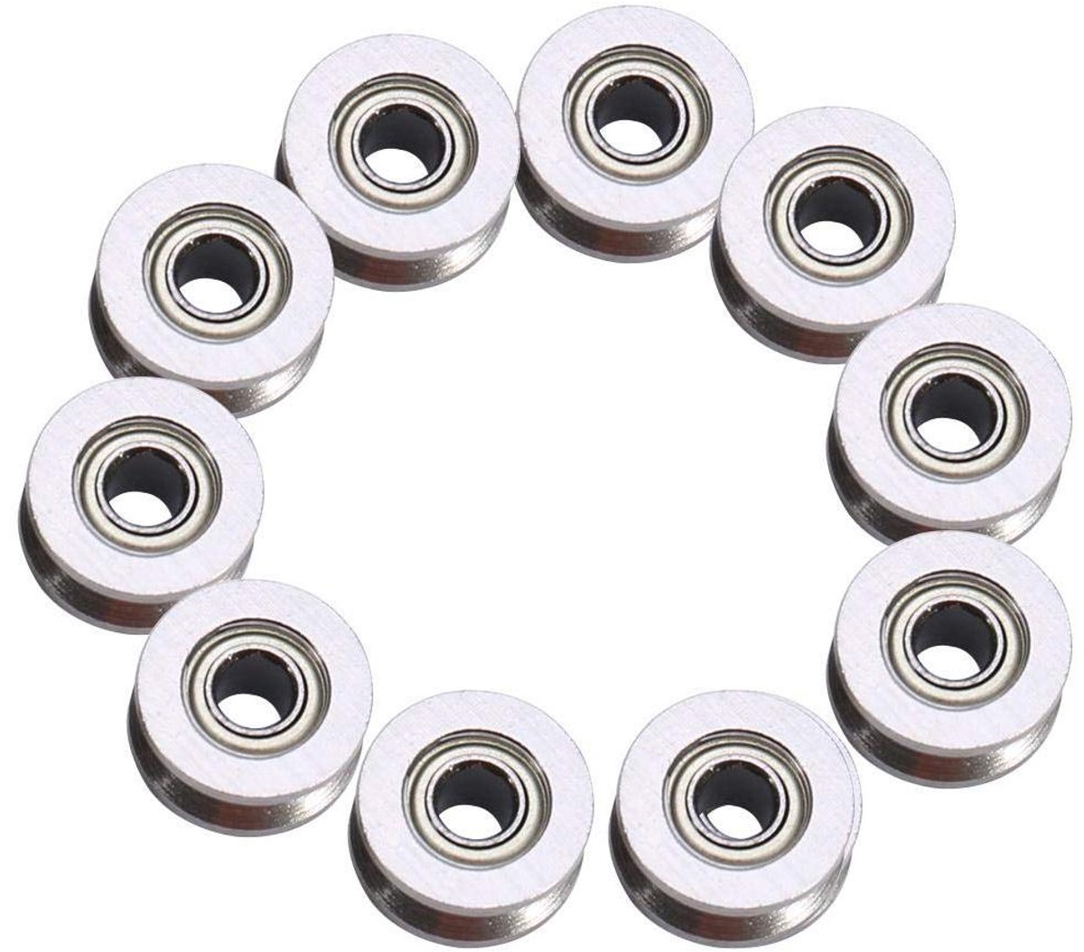 V-groefkogellagers 10 stuks 4 x 13 x 6 mm V624ZZ voor railslijm Linear Motion System