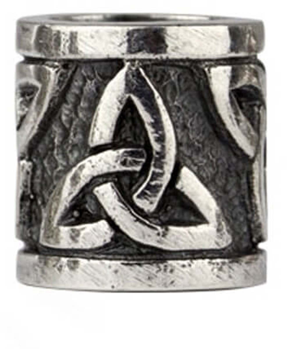 Zilveren triquetra baardkraal(P1007)