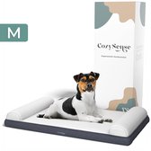 CozySense® – Hondenkussen - Orthopedisch Hondenkussen - 75 X 45 cm – Maat M - 30 Dagen Uitproberen - Waterdicht – Ergonomische Comfort en Gewrichtsondersteuning - Geschikt Als Benchkussen & Hondenbed - Wit