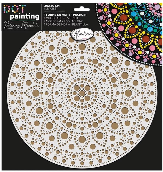 Aladine - Dotting Painting Tools Kit - 10 Tools & 14 Bits - Voor Mandala's, Kiezelschilderen, Hout, Stoffen, Canvas - Dotting Paint Punten - Creatieve Vrije tijd - 80811
