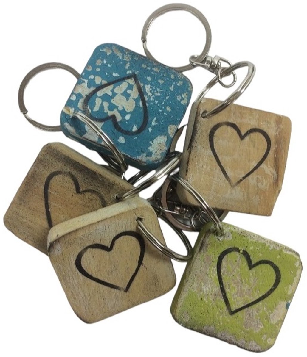 Sleutelhanger symbool Hart open