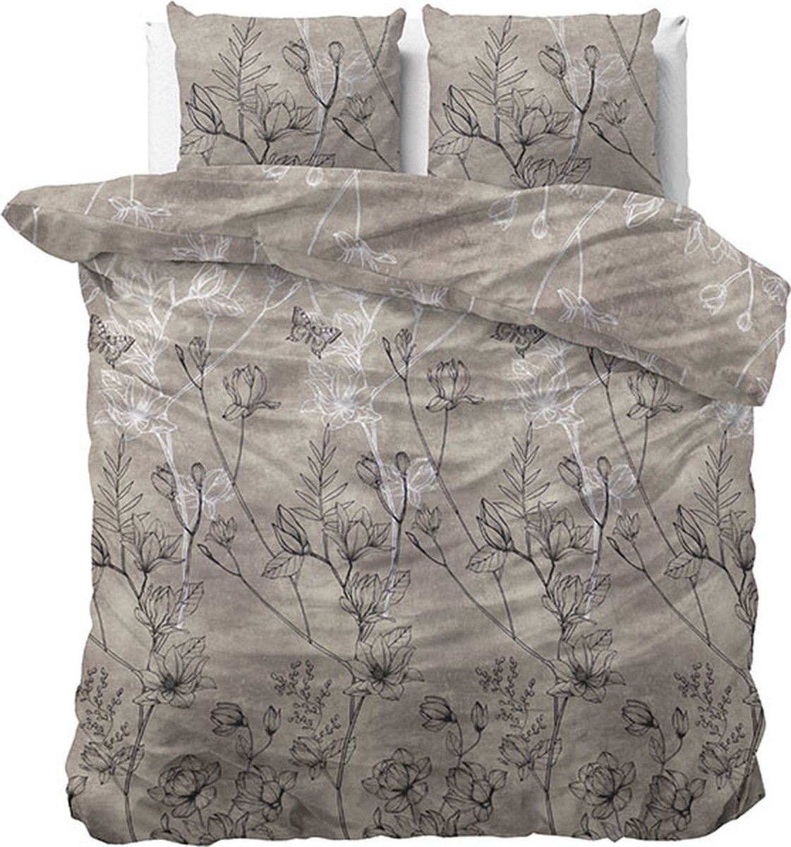 Sleeptime Cora - Taupe Dekbedovertrek 200x220 incl kussenslopen