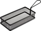 Panier de service à friture SNACKHOLDER, panier à snacks, acier inoxydable, 21,5 x 10,5 x 4,5 cm, noir