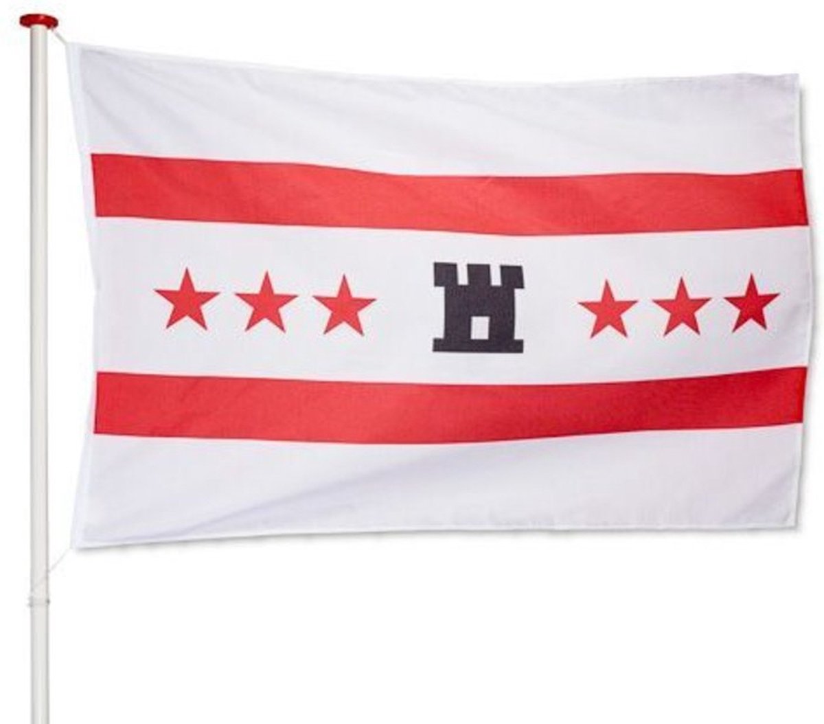 Drentse vlag Drenthe | gevelvlag Drenthe geschikt voor vlaggenstok | afm. 100x150 cm, polyester | VlaggenEnMasten.nl