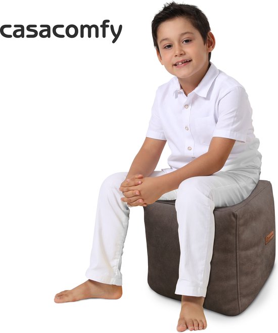 Casacomfy ModiBox – Pouf Carré – Infusion à Froid – Repose-pieds – Aspect Cuir