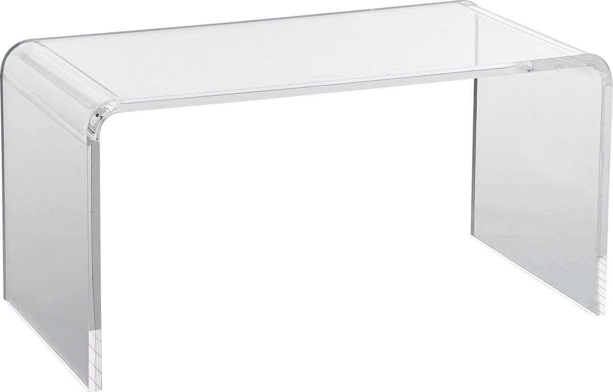 Vevor Bijzettafel 813 X 401 X 414 mm, U-Vormige Acryl Tafel Bijzettafel, Transparante Salontafel voor Drankjes, Eten, Snacks, Gebruikt In Woonkamer, Slaapkamer, Studeerkamer, Etc