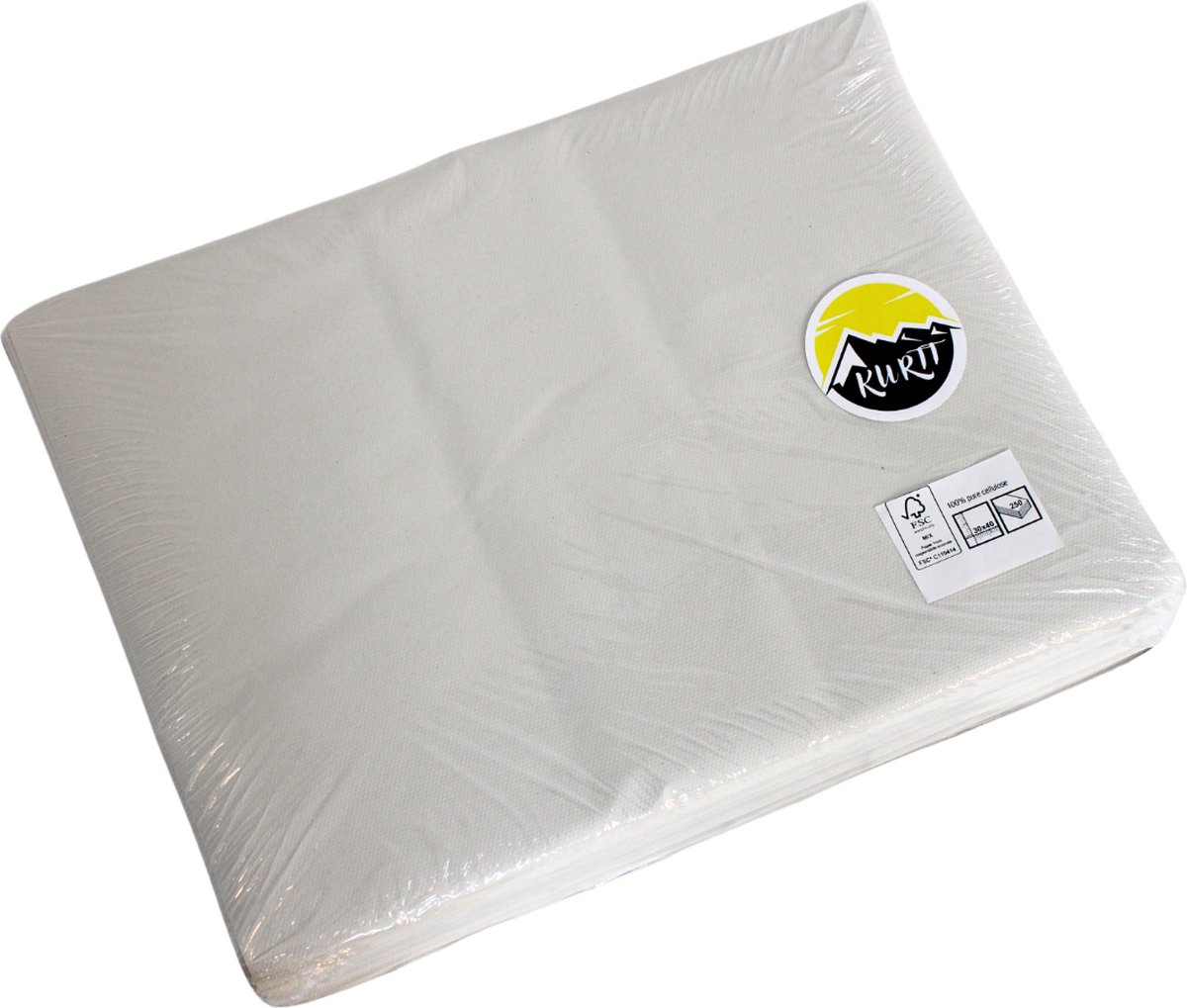 KURTT - 500 Placemats, 30x40cm Antislip Placemat van gecoat papier - Waterafstotende Onderlegger, Onderzetter - wit
