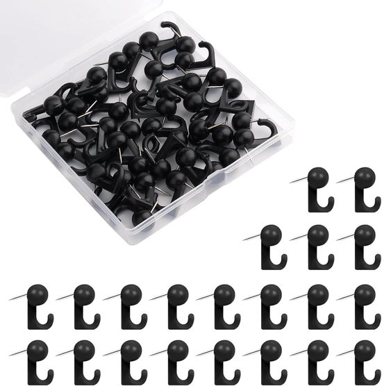 KINBOM 50 Stück Push Pins – Transparente Bildaufhänger Für Pinnwand, Fotos & Kalender