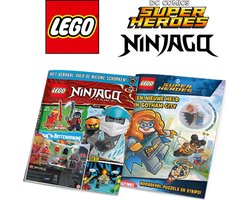 foto van LEGO Ninjago + Super Heroes voordeelbundel - 2 doeboeken met Batman en Ninjago poppetjes - Voor kinderen van 6 jaar / 7 jaar / 8 jaar/ 9 jaar / 10 jaar / 11 jaar - Speelgoed figuren - Cadeau - Jongens