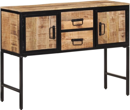 VidaXL Massief Mangohout Dressoir 55x35x70 Cm - Robuuste Opbergkast Met Deuren