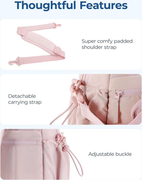 Sporttas voor dames - Toilettas voor dames op reis - Grote reis Toilettas - Reistas groot - Sporttas Dames - Reistas - lichte trainingstas - Duffelbag voor Sport/Fitness/Outdoor - Sportzak & Sport Tas - Sporttas - Gym Bag Handbagage van Merkloos — afbeelding 5