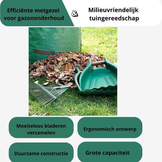 SPHProducts - Bladgrijper - Bladverzamelaar - Krachtbesparende handgreep - Groen - Bladhark - Handgereedschap - Geschikt voor tuinwerk - Set van 2 van Sphproducts — afbeelding 3