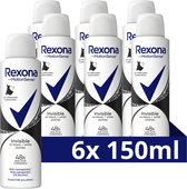 Rexona Women Anti-Transpirant Spray - Invisible - onzichtbaar op zwarte en witte kleding - 6 x 150 ml
