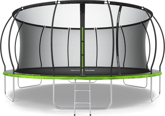 ZIPRO Jump Pro Premium - Trampoline met veiligheidsnet - Ø496cm 16FT - Voor kinderen en volwassenen - Inclusief Ladder - max. 150 kg - Extra Groot - UV-bestendig