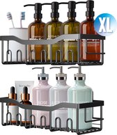 Smath Luxe Doucherek - Zonder Boren - Hangend - RVS - 2 laags - Zwart
