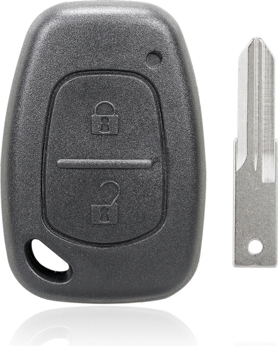 TLVX Sterke Autosleutel Behuizing Geschikt voor Renault Traffic / Kangoo / Master / Opel Vivaro / Movano / Voor Sleutelbaard VAC102 / Ter vervanging van Originele Sleutel behuizing / afstandsbediening Auto / 2 knops / 2 knoppen / 1 stuks