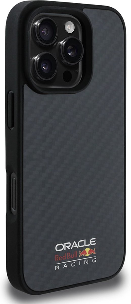 Red Bull Racing iPhone 16 Pro Max Backcover hoesje Magsafe - Carbon Fiber - Shiny logo - Zwart van Red Bull Racing — afbeelding 4