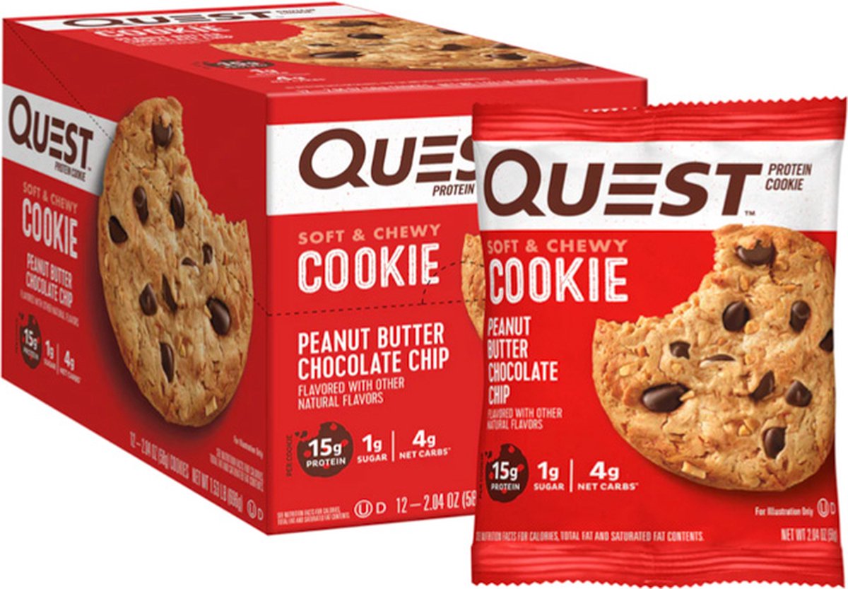 Quest Nutrition | Cookie | Peanut Butter Chocolate Chip | 12 Stuks | 12 x 58 gram